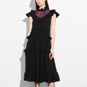 Coach Sleeveless Ruffle Dress